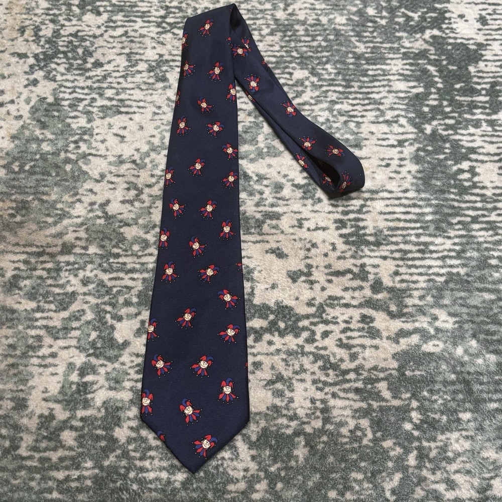 Vintage The Motley Fool Jester Necktie Silk